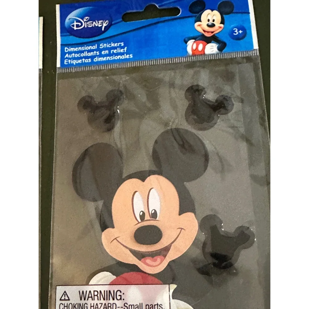 Disney Mickey Minnie Mouse Dimensional Stickers 2 Pk New Tropical Beach 3D Craft